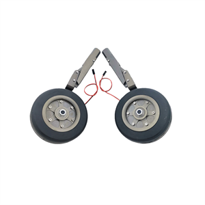 CNC Anti Vibration Landing Gear with electric brake for rc airplane turbine jet 25 to 35KG class